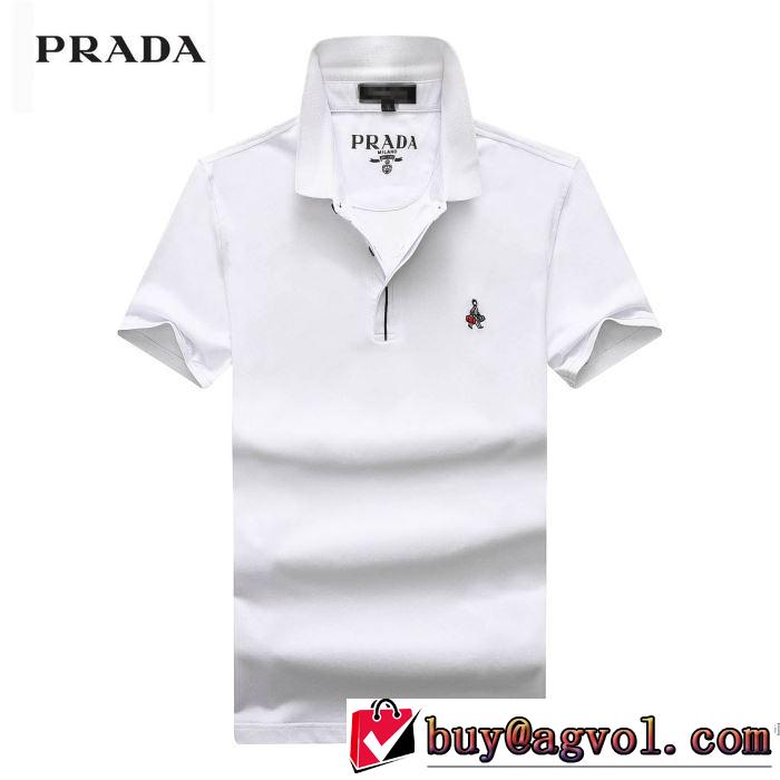 2018春夏新作 3色可選 カジュアル プラダ PRADA  半袖Tシャツ 一味違うデザイン