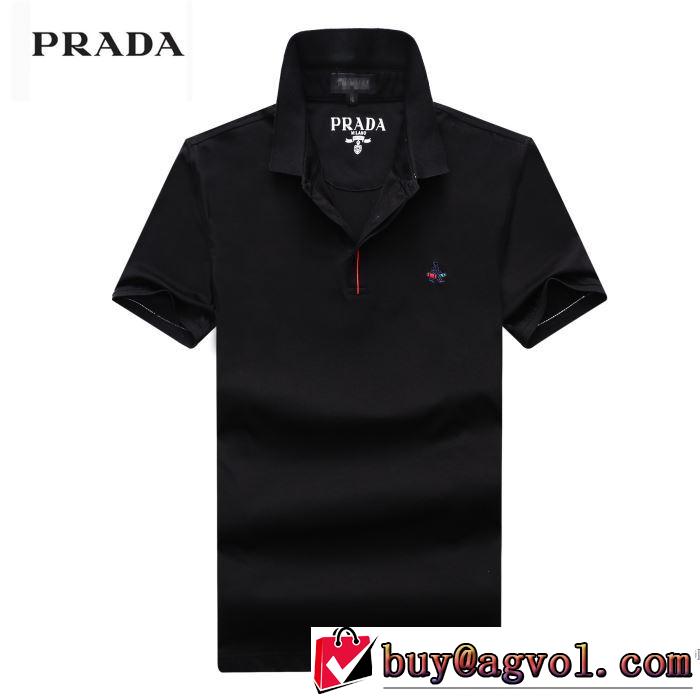 2018春夏新作 3色可選 カジュアル プラダ PRADA  半袖Tシャツ 一味違うデザイン