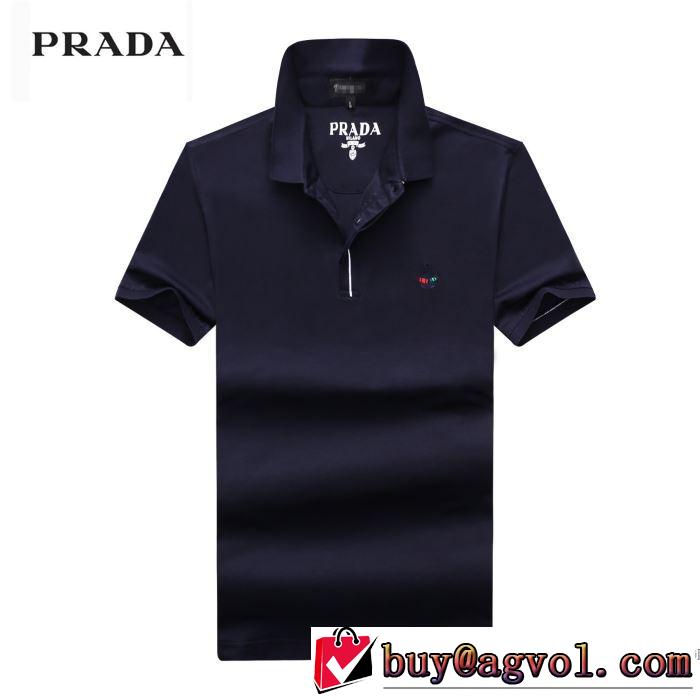 2018春夏新作 3色可選 カジュアル プラダ PRADA  半袖Tシャツ 一味違うデザイン