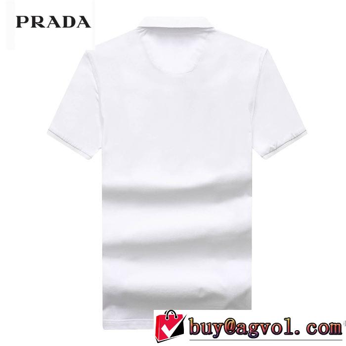 2018春夏新作 3色可選 カジュアル プラダ PRADA  半袖Tシャツ 一味違うデザイン