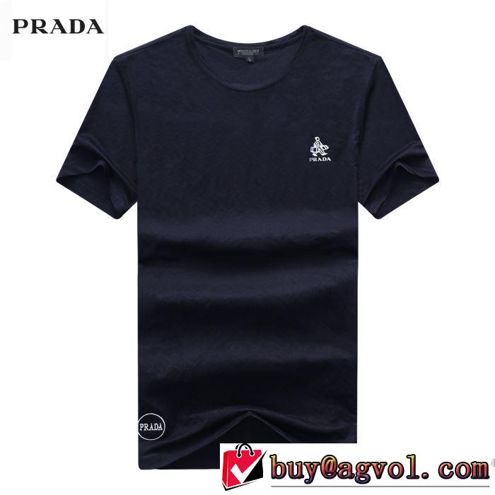 着心地満点 プラダ PRADA  半袖Tシャツ 2018春夏新作 有名人同じアイテム 3色可選