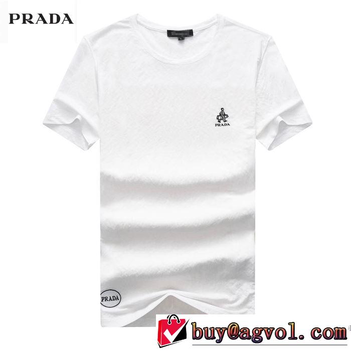 着心地満点 プラダ PRADA  半袖Tシャツ 2018春夏新作 有名人同じアイテム 3色可選