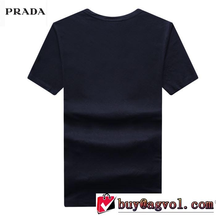 着心地満点 プラダ PRADA  半袖Tシャツ 2018春夏新作 有名人同じアイテム 3色可選