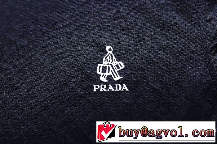着心地満点 プラダ PRADA  半袖Tシャツ 2018春夏新作 有名人同じアイテム 3色可選