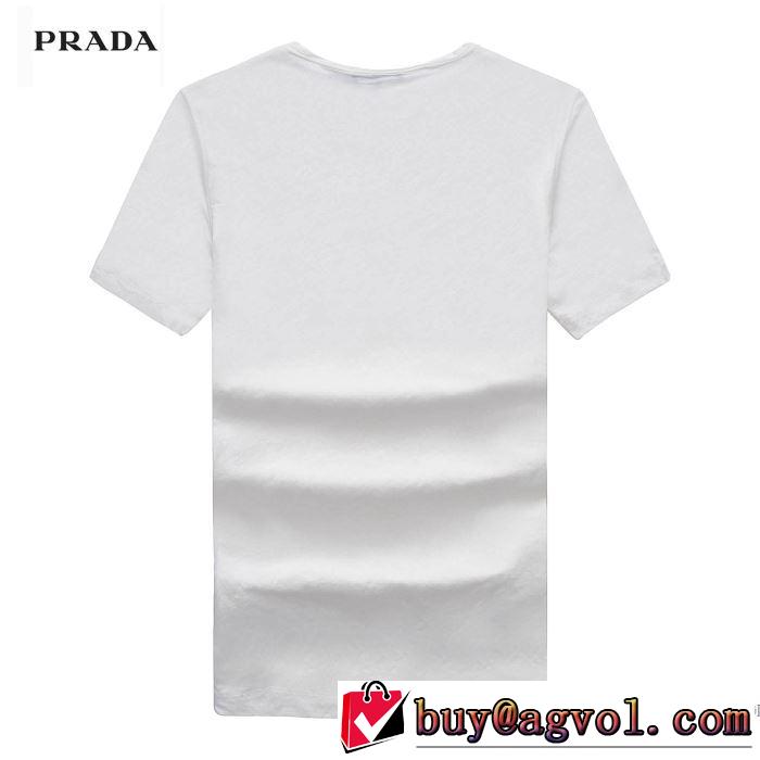 半袖Tシャツ 2018春夏新作 3色可選 シンプル プラダ PRADA しっかりとした
