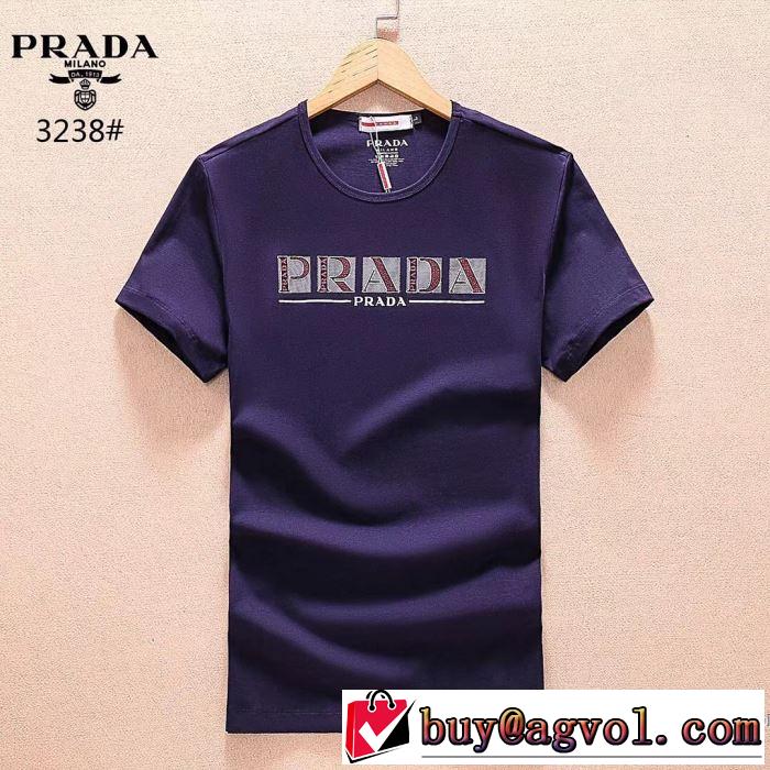 しわになりにくい プラダ PRADA  半袖Tシャツ 2018春夏新作 3色可選 大胆なデザイン