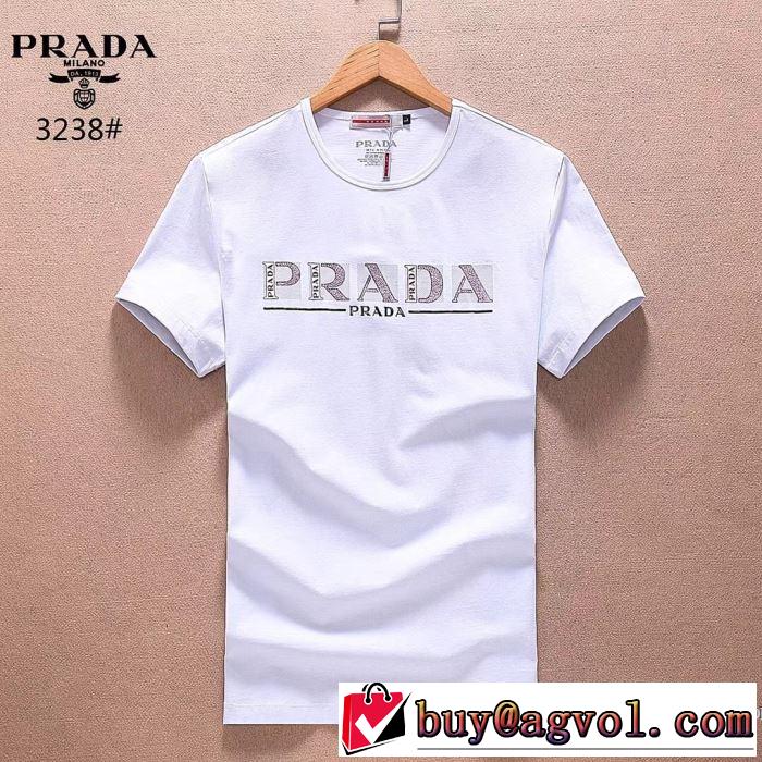 しわになりにくい プラダ PRADA  半袖Tシャツ 2018春夏新作 3色可選 大胆なデザイン