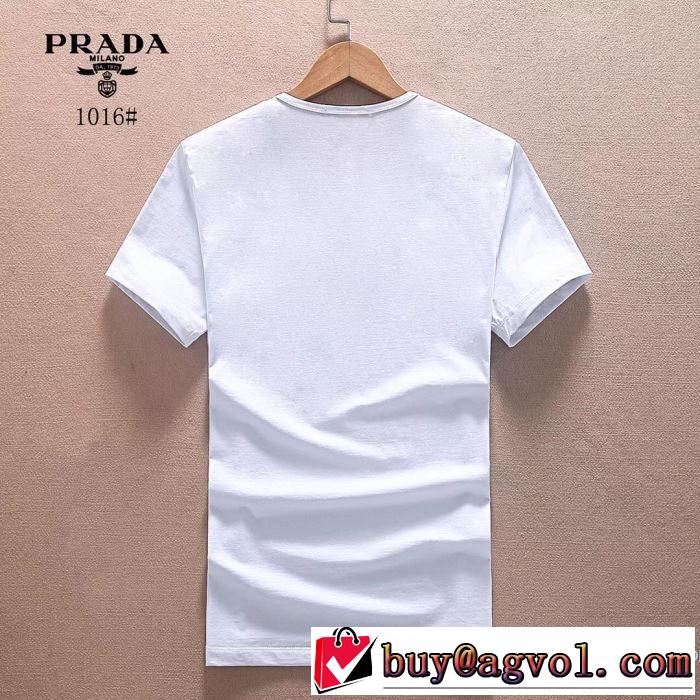 プラダ PRADA 半袖Tシャツ 2018春夏新作 お買い得 3色可選 細身のシルエット