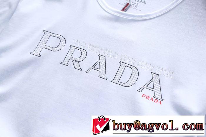 プラダ PRADA 半袖Tシャツ 2018春夏新作 お買い得 3色可選 細身のシルエット