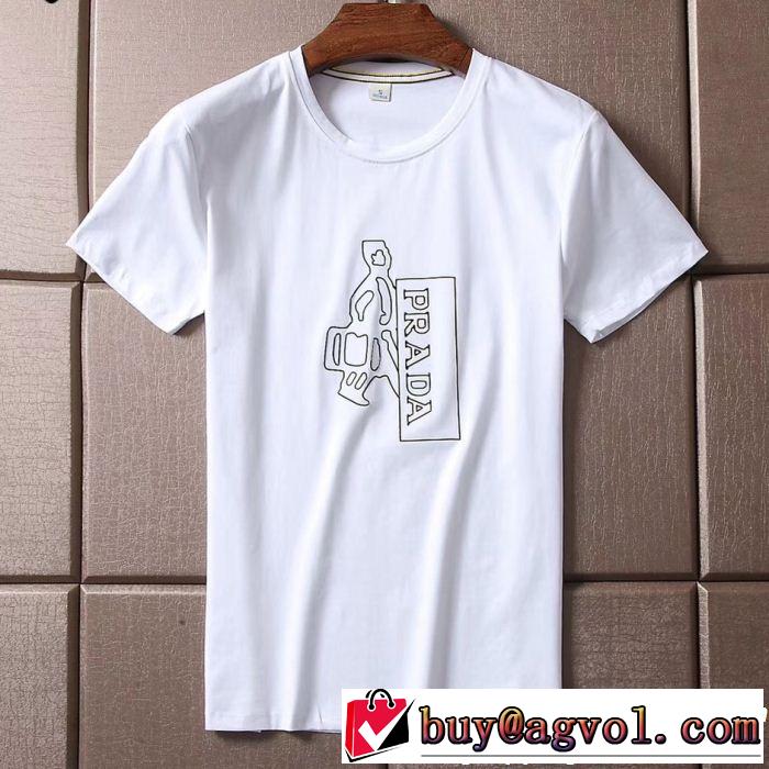 2色可選 2018最高ランキング プラダ PRADA大胆なデザイン 半袖/Tシャツ