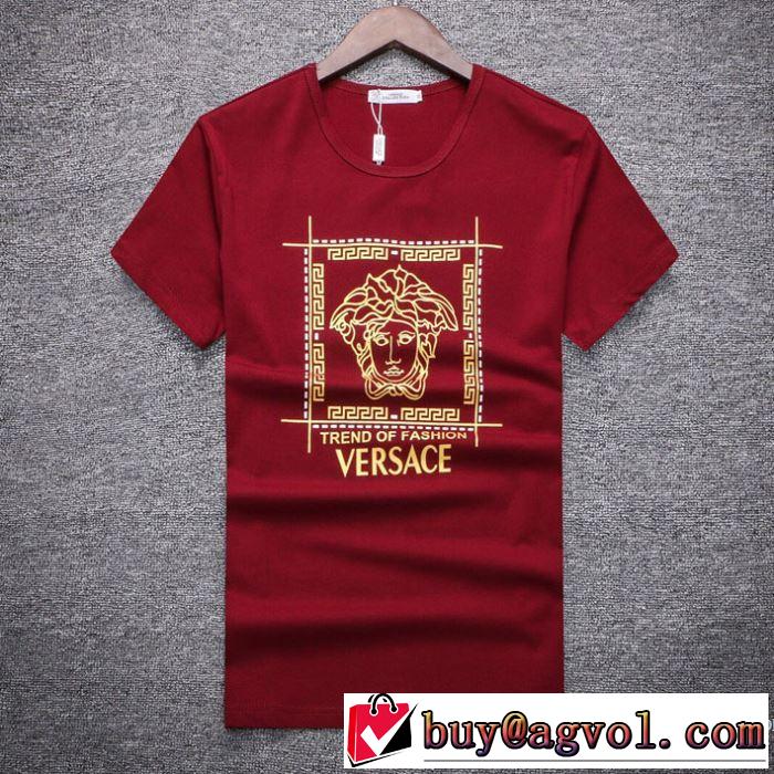 半袖Tシャツ 爆買い品質保証 2018春夏新作 ヴェルサーチ VERSACE カジュアル 3色可選