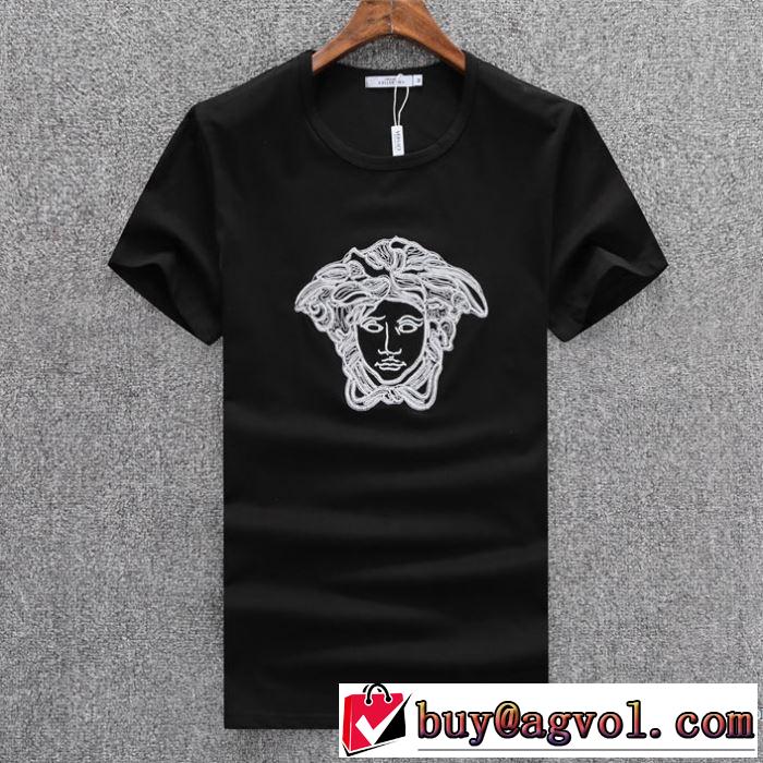 3色可選 乾きやすい 半袖Tシャツ 2018春夏新作 超激得高品質 ヴェルサーチ VERSACE