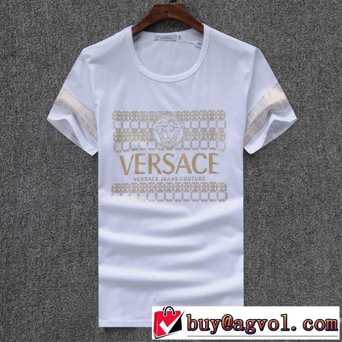 細身のシルエット 2018春夏新作 ヴェルサーチ VERSACE 3色可選 赤字超特価格安 半袖Tシャツ