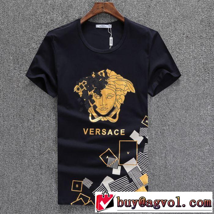 半袖Tシャツ 3色可選 ヴェルサーチ VERSACE 爆買い得価 2018春夏新作 しわになりにくい