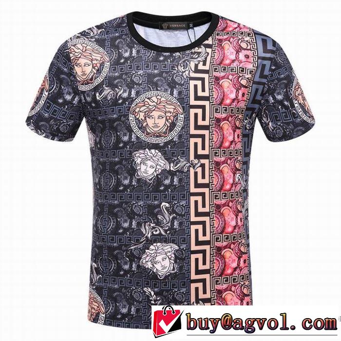 ヴェルサーチ VERSACE 半袖Tシャツ ラックスした雰囲気 驚きの破格値安い 2018春夏新作