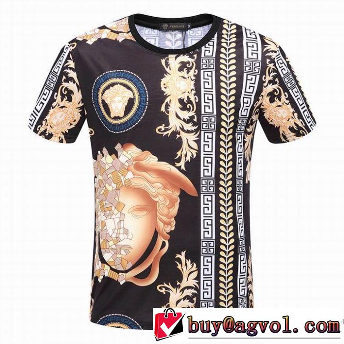 2色可選 半袖Tシャツ クールビズ 2018春夏新作 ヴェルサーチ VERSACE 驚きの破格値品質保証