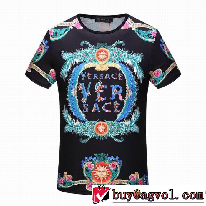 着回し度抜群 半袖Tシャツ 2018春夏新作 ヴェルサーチ VERSACE 超激得限定セール 2色可選