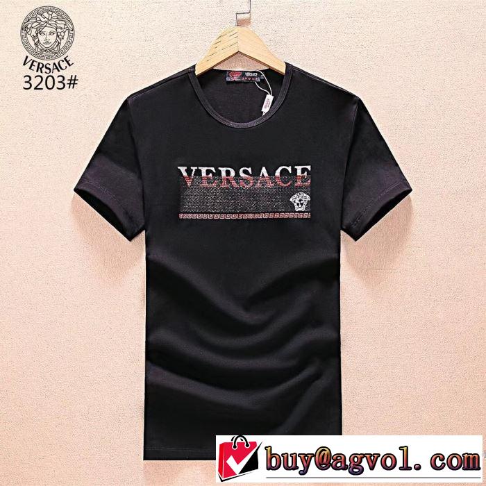 半袖Tシャツ ミックス感が溢れる 2018春夏新作 ヴェルサーチ VERSACE カジュアル 3色可選