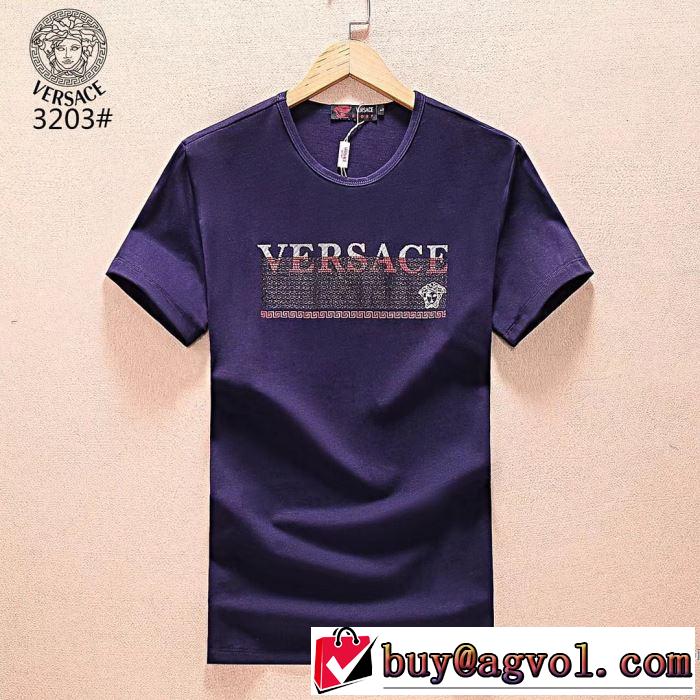 半袖Tシャツ ミックス感が溢れる 2018春夏新作 ヴェルサーチ VERSACE カジュアル 3色可選