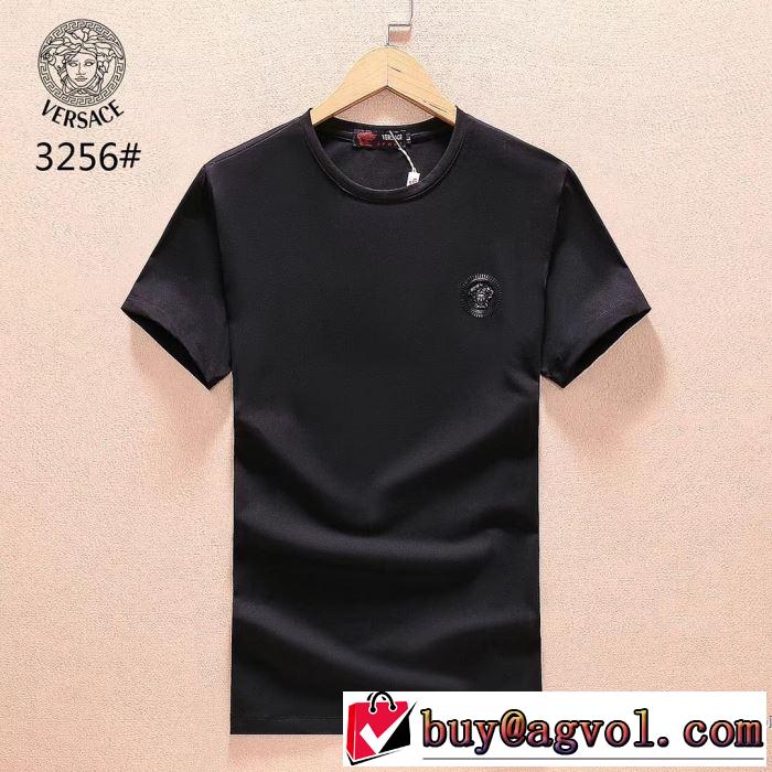 2018春夏新作 収縮性のある 半袖Tシャツ 3色可選 ヴェルサーチ VERSACE 最近人気一番！