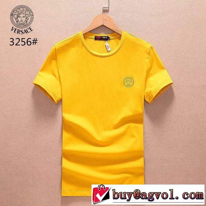 2018春夏新作 収縮性のある 半袖Tシャツ 3色可選 ヴェルサーチ VERSACE 最近人気一番！