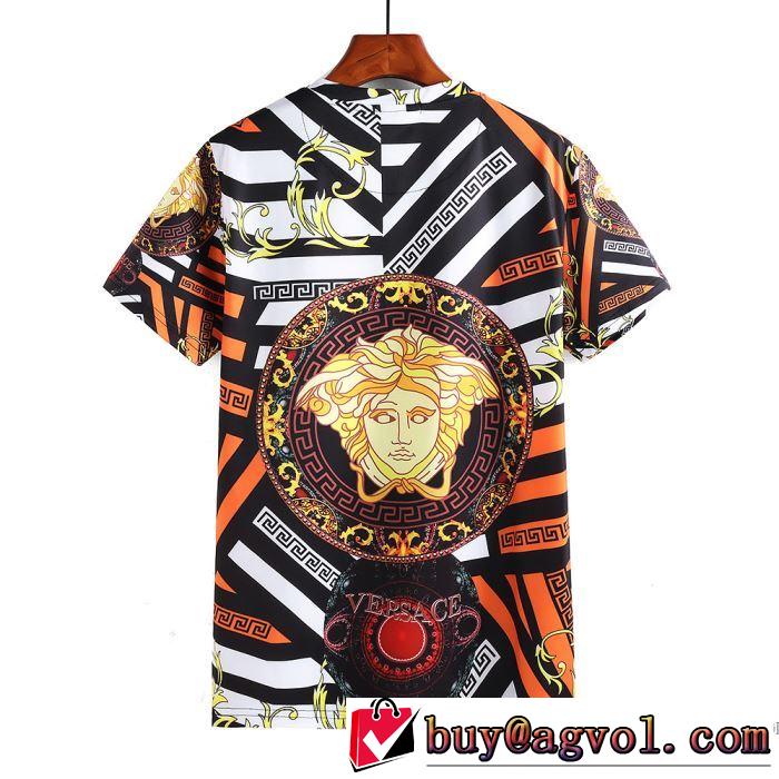 2018春夏新作 ストリートファッション ヴェルサーチ VERSACE 吸汗性に優れ 半袖Tシャツ