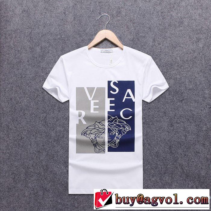 肌に馴染みやすい 軽量で薄手の 2018春夏新作 ヴェルサーチ VERSACE 半袖Tシャツ 3色可選