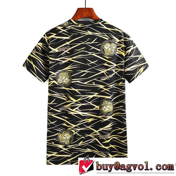 2色可選 優しいフィット感 半袖Tシャツ 2018春夏新作 大人っぽく知的な ヴェルサーチ VERSACE