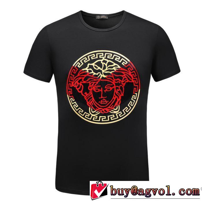 注目美品 2018春夏新作 通気性に優れた ヴェルサーチ VERSACE 3色可選 半袖Tシャツ