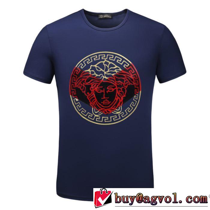注目美品 2018春夏新作 通気性に優れた ヴェルサーチ VERSACE 3色可選 半袖Tシャツ