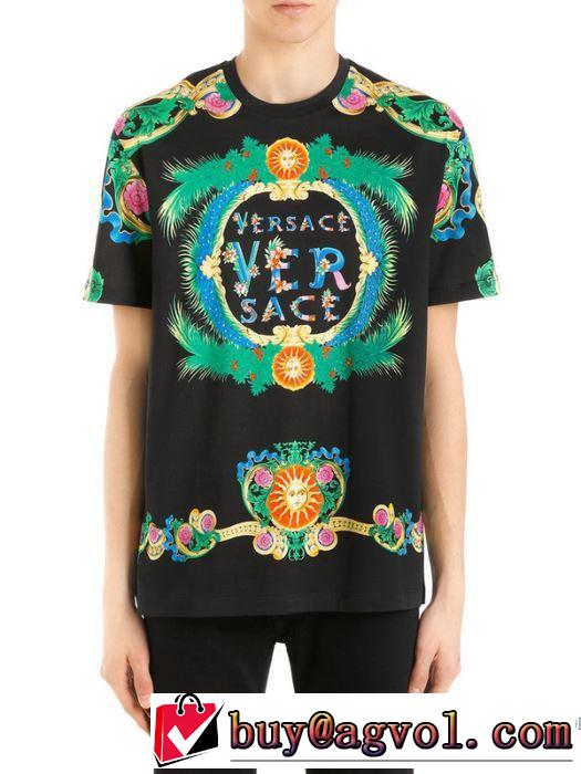 ラックスした雰囲気 ヴェルサーチ VERSACE 半袖Tシャツ 2018春夏新作 稀少*入手困難