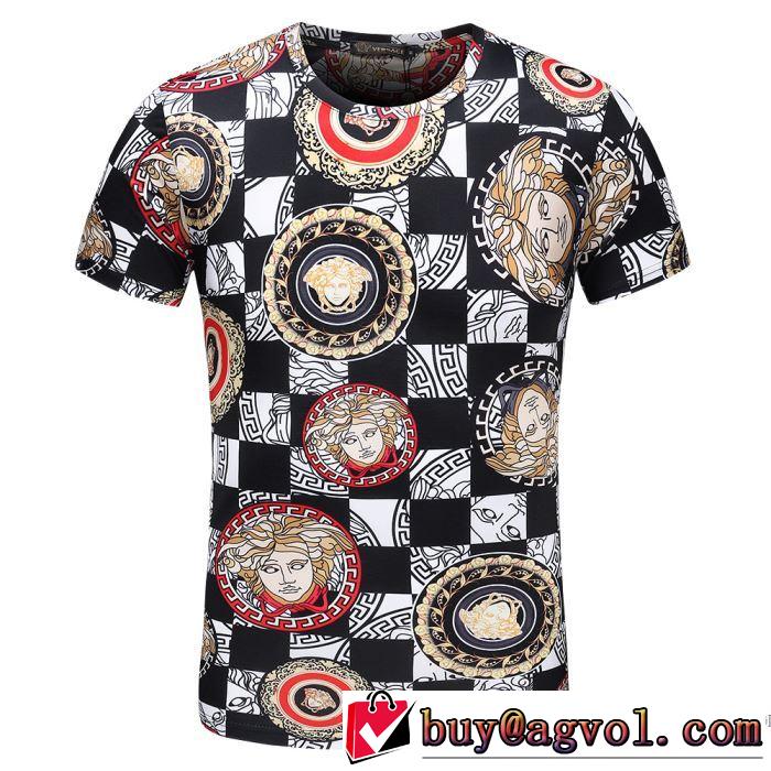 ファッションスタッズ 2018春夏新作 お洒落に魅せる ヴェルサーチ VERSACE 2色可選 半袖Tシャツ