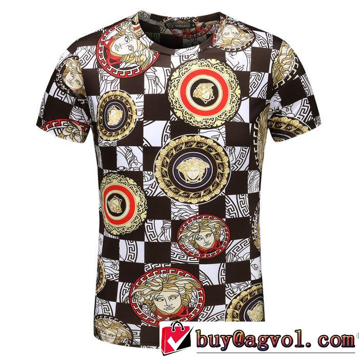 ファッションスタッズ 2018春夏新作 お洒落に魅せる ヴェルサーチ VERSACE 2色可選 半袖Tシャツ