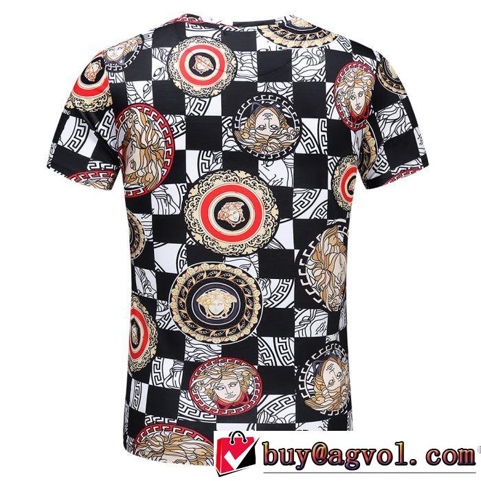 ファッションスタッズ 2018春夏新作 お洒落に魅せる ヴェルサーチ VERSACE 2色可選 半袖Tシャツ