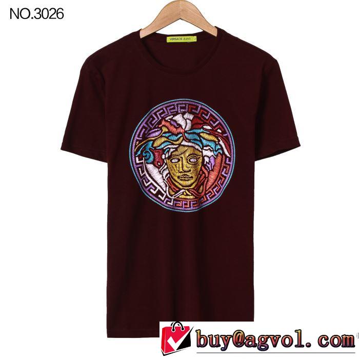 4色可選 半袖Tシャツ 2018春夏新作 吸汗速乾 ヴェルサーチ VERSACE 今季爆発的な人気