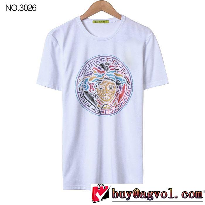 4色可選 半袖Tシャツ 2018春夏新作 吸汗速乾 ヴェルサーチ VERSACE 今季爆発的な人気
