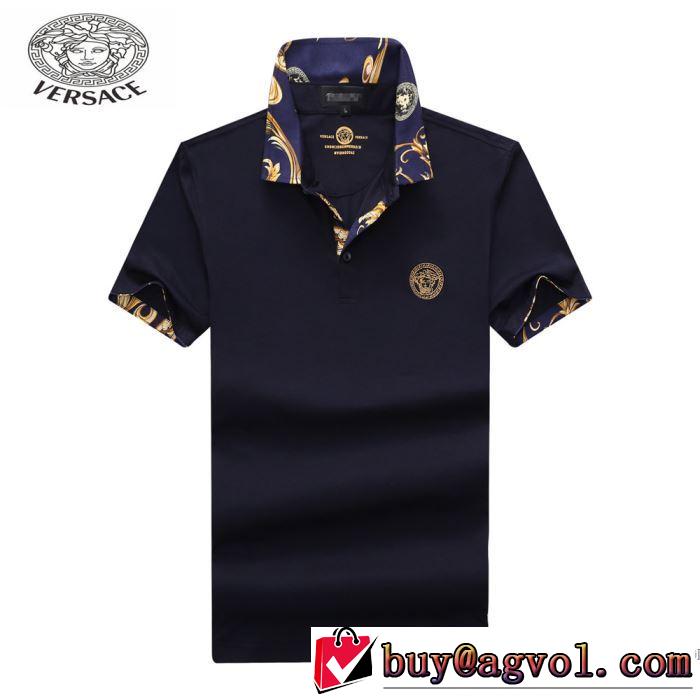 2018春夏新作 肌に馴染みやすい ヴェルサーチ VERSACE 3色可選 半袖Tシャツ 欧米韓流