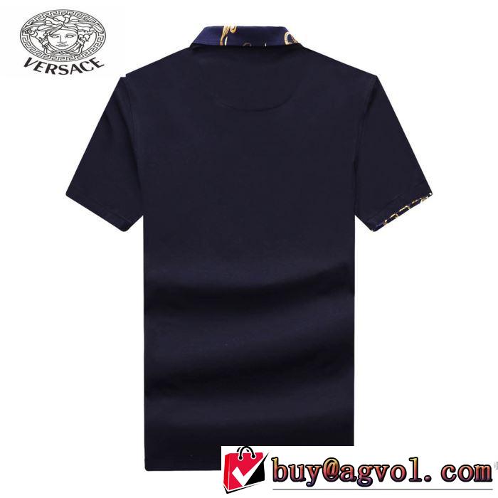 2018春夏新作 肌に馴染みやすい ヴェルサーチ VERSACE 3色可選 半袖Tシャツ 欧米韓流