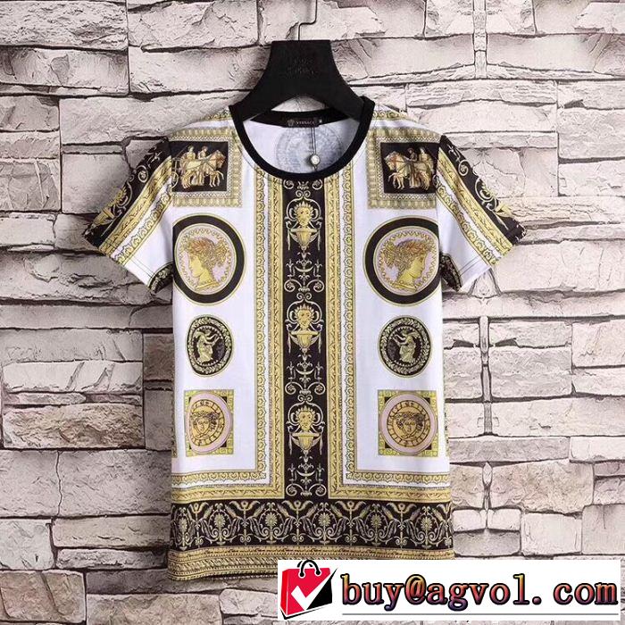 2018夏の定番新品到来! ヴェルサーチ VERSACE 高感度アイテム 半袖Tシャツ