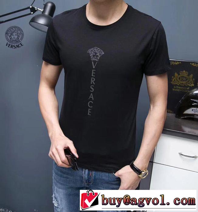 美品*入手困難 2018人気の主流アイテム ヴェルサーチ VERSACE 2色可選 半袖Tシャツ