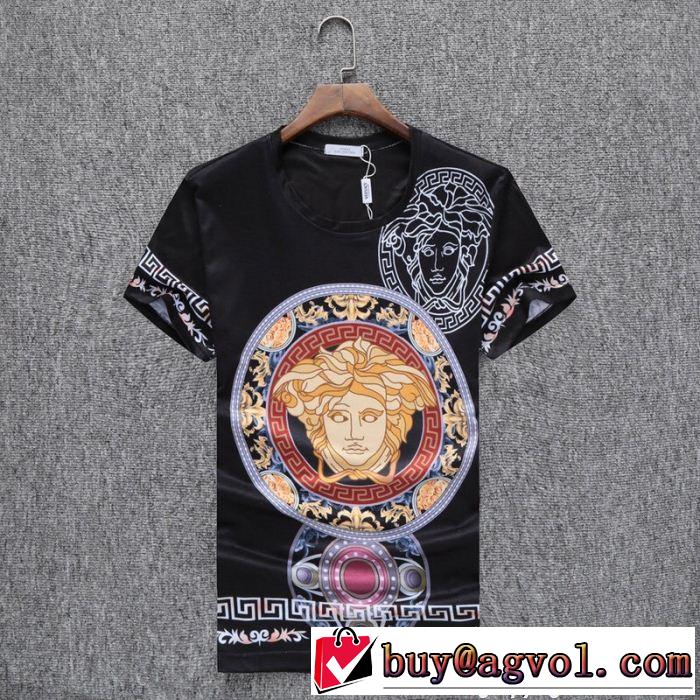 ヴェルサーチ VERSACE 人目を引く存在感 半袖Tシャツ 3色可選 2018【SALE！】
