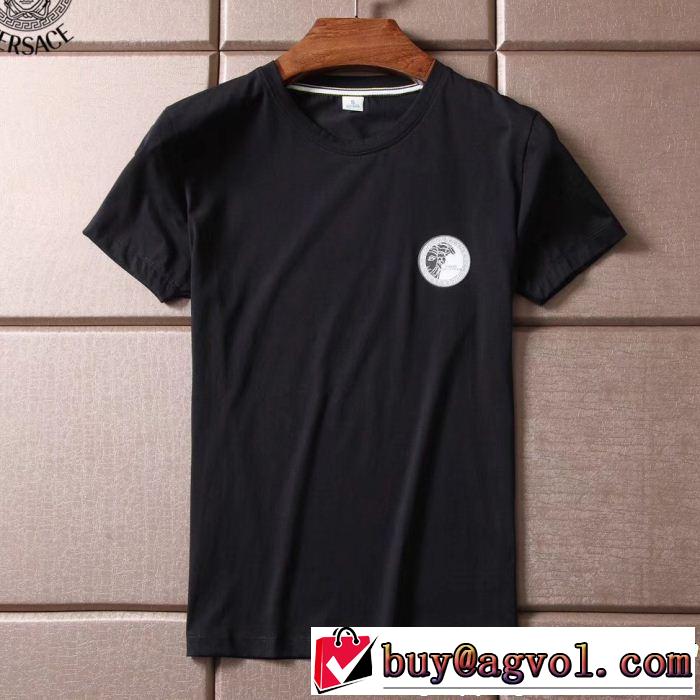 ヴェルサーチ大人っぽく知的な VERSACE 2色可選 半袖/Tシャツ2018新品入荷