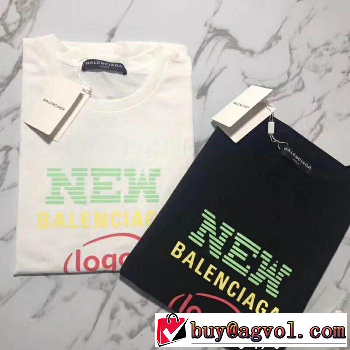 2018【SALE！】BALENCIAGA 2色可選Tシャツ/半袖 ファッショニスタ愛用 バレンシアガ