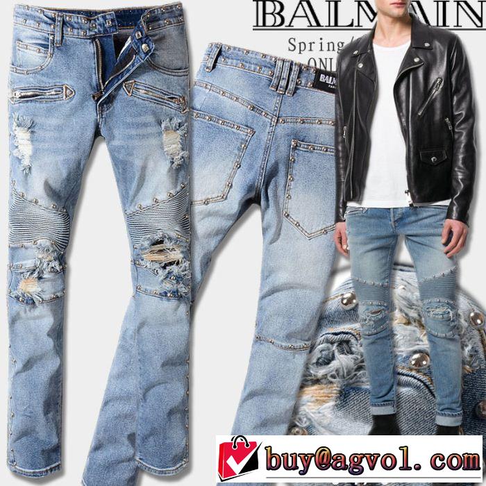  雑誌で話題の商品 バルマン BALMAIN 2018年流行 ブランド ジーンズ 大人気個性がある雰囲気