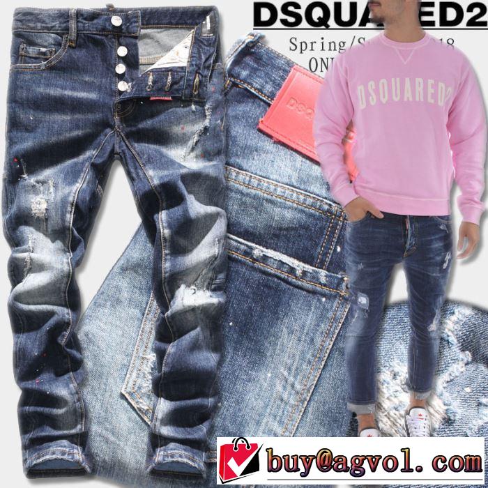  高感度アイテム 2018新作 ディースクエアード DSQUARED2 デニデニムパンツ メンズ ミックス感が溢れる