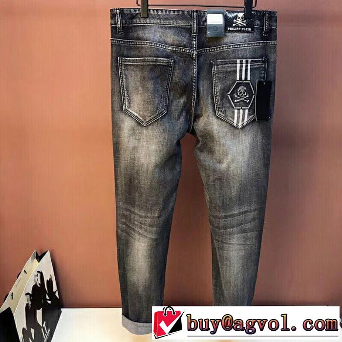 2018新作 希少価値大 PHILIPP PLEIN 2018新作 デニムパンツ スリムフィット