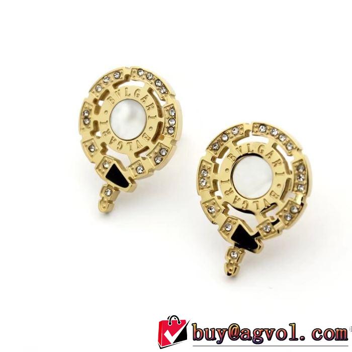 ピアス ブルガリ BVLGARI 3色可選 2018春夏新作 首胸ロゴ