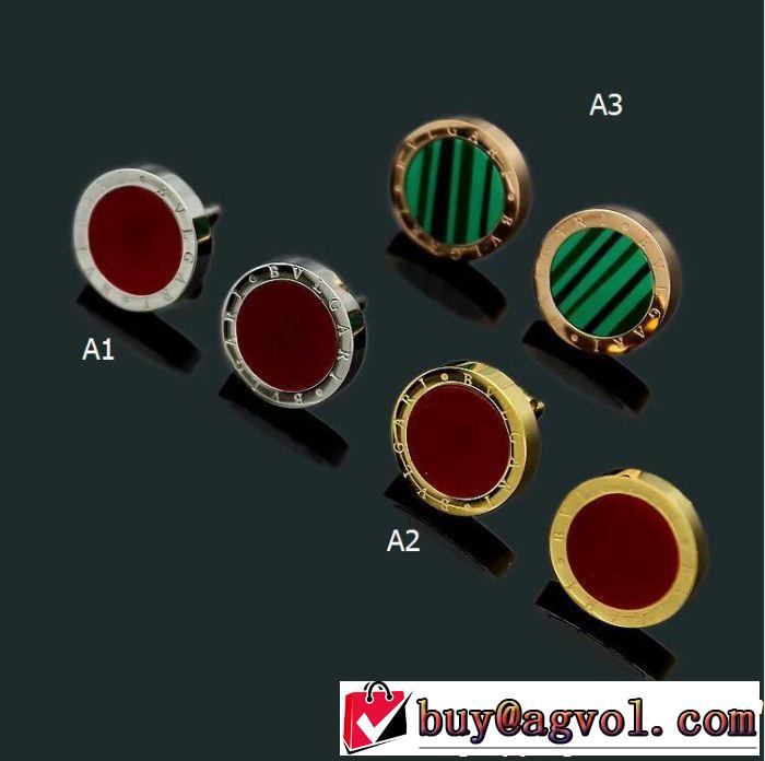 BVLGARI 旬のアイテム 多色可選 ピアスキレイめおしゃれ 高級感が漂う ブルガリ
