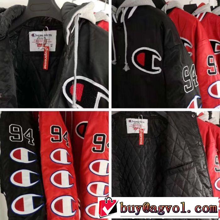 3色可選 Supreme X Champion Jacket 18FW 秋のお出かけに最適 今季爆発的な人気 SUPREME シュプリーム
