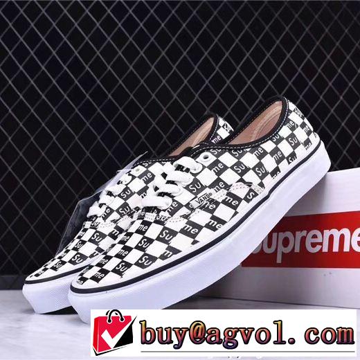 ランニングシューズ Supreme X Vans联名 話題の新作到着！Supreme Checkers 18ＳＳ美品